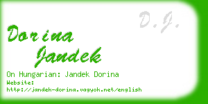 dorina jandek business card